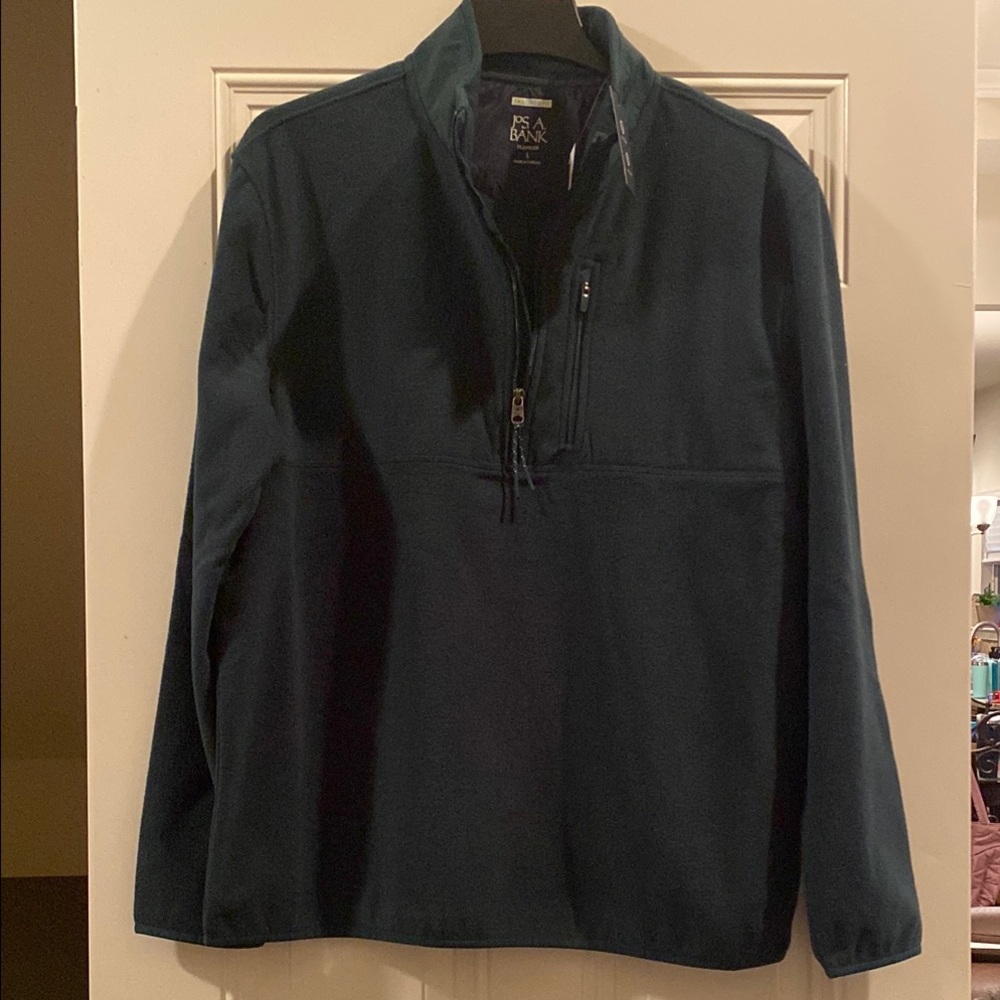 Jos. A. Bank Green Zip Up Sweater